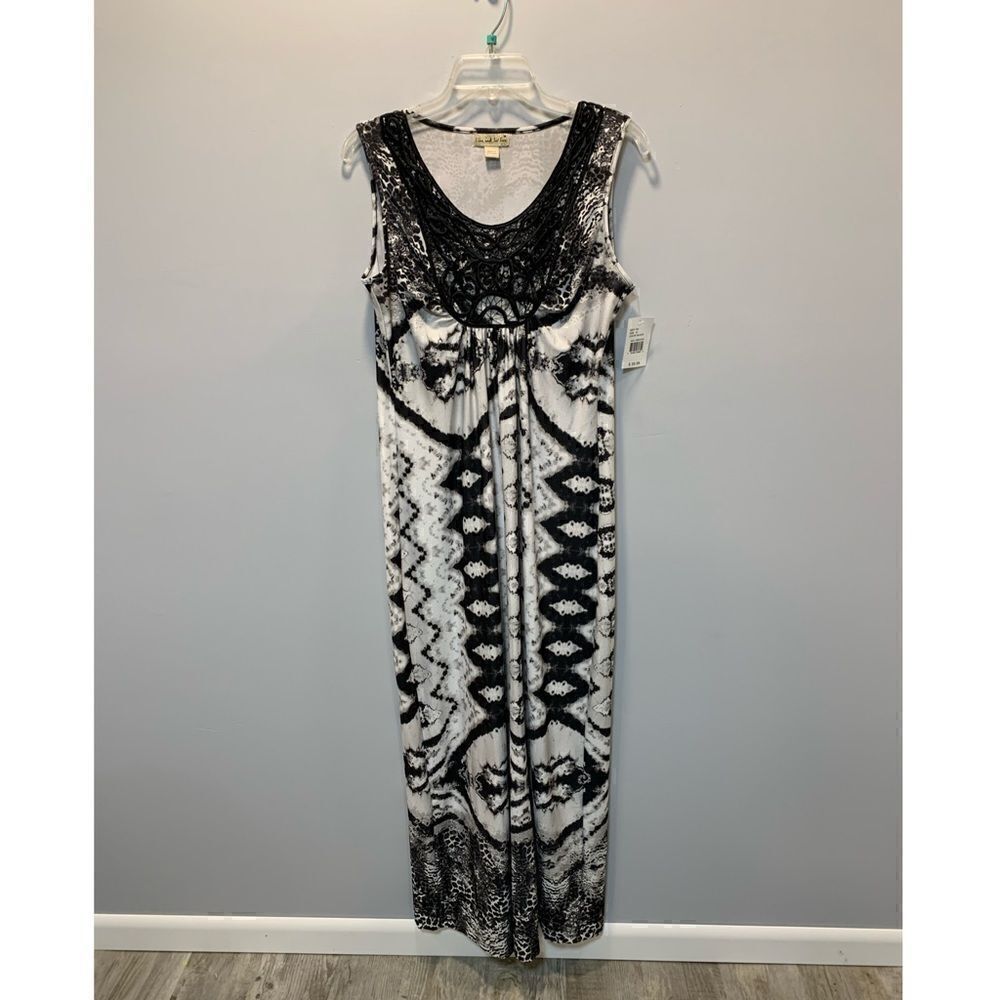NWT LIVE AND LET LIVE BLACK/WHITE MAXI - Picture 5 of 11